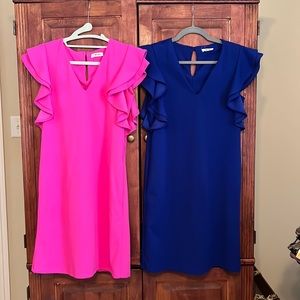 Ruffle Sleeve Sheath dresses Sz S